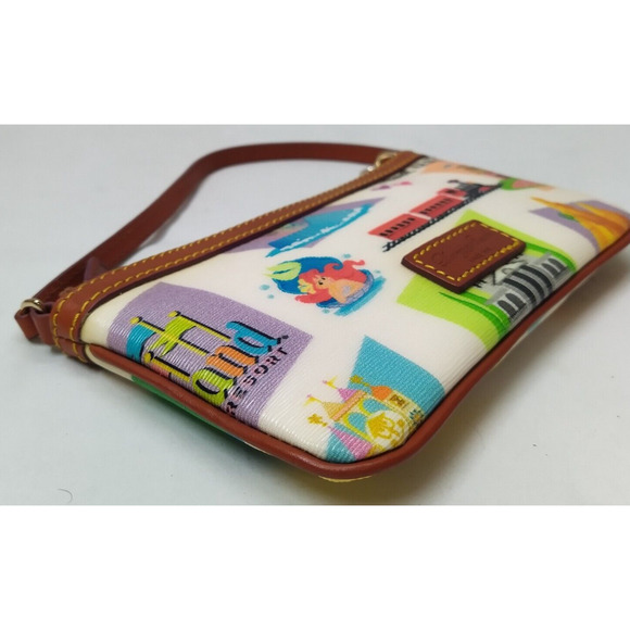 Dooney and Bourke Retro Disneyland 50th Anniversary Multicolor Wristlet - Wallet - Picture 8 of 14